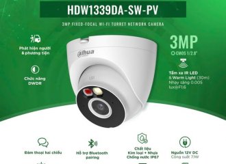 Camera Wifi Turret 3MP DAHUA DH-IPC-HDW1339DA-SW-PV 