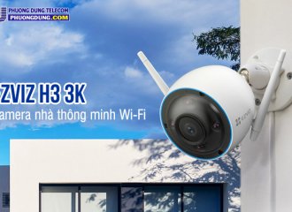 Camera nhà thông minh Wi-Fi EZVIZ H3 3K đàm thoại 2 chiều, phát hiện con người