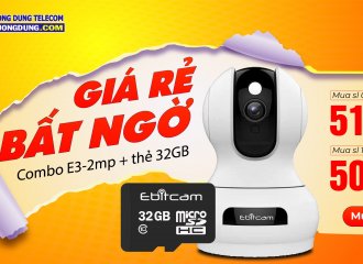 Combo Camera EBITCAM E3 Siêu Rẻ Tặng Thẻ Nhớ!