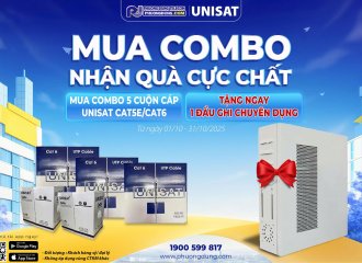 Mua Combo Cáp UNISAT CAT5e/CAT6 – Nhận Ngay Đầu Ghi Chuyên Dụng