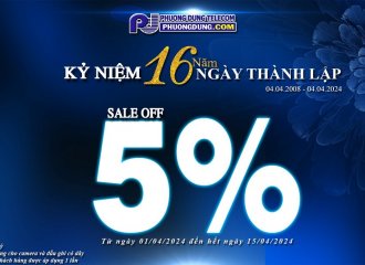 KHUYẾN MÃI LỚN NGÀY CUỐI SALE 5% KHI MUA CAMERA CÓ DÂY