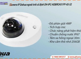Camera IP Dahua DH-IPC-HDBW2431FP-AS-S2 – Giải pháp giám sát ngoài trời an toàn, chuyên nghiệp