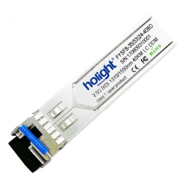 2.5G SFP WDM Tx1310/Rx1550, chuẩn FP, 20km, đầu nối LC, hỗ trợ DDM