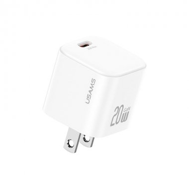 USAMS CC267 20W GaN Mini Fast Charger (US) – JC Series – White (USM142-TC-UW)