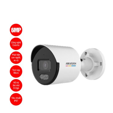 Camera IP 6MP thân trụ HIKVISION DS-2CD1067G2H-LIUF