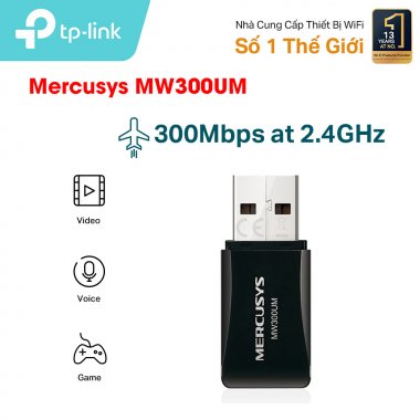 Bộ Chuyển Đổi USB Wi-Fi Mini N300, Realtek (MWV300UM)