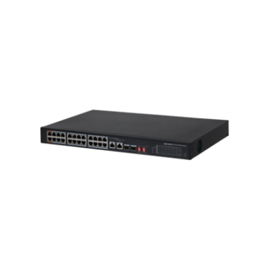 Switch PoE 24 port Kbvision KX-CSW24-PFL (hỗ trợ 2 cổng Uplink 1G + 2 cổng quang)