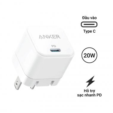 Củ sạc Anker 1C1A 20W Trắng (White) B2B_A2348