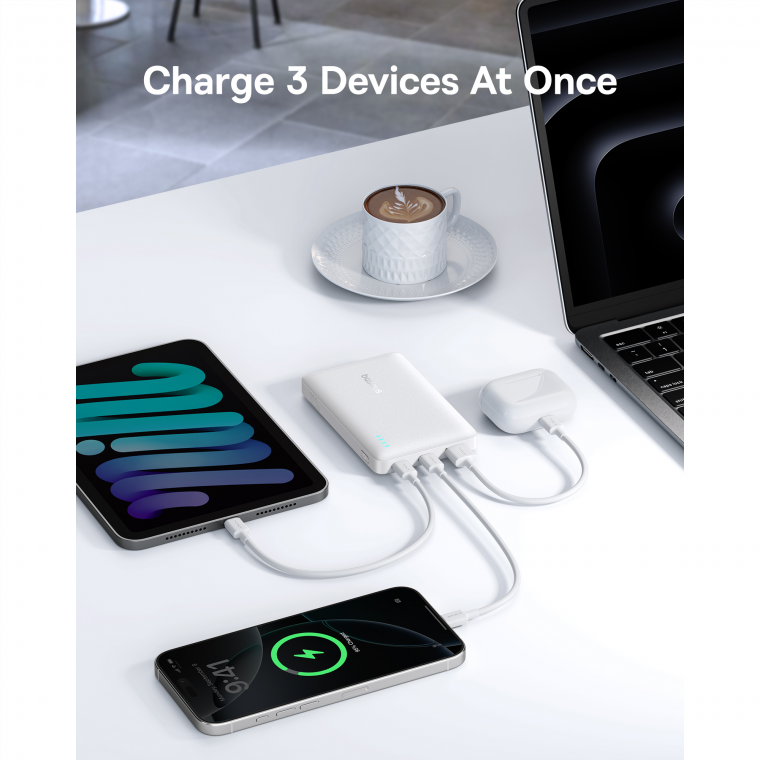 Pin Dự Phòng Baseus EnerFill FP21 10000mAh 22.5W (3-Port) – WHITE ( LVA051-1W-22)