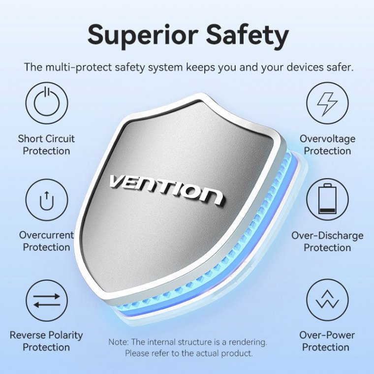 Pin Sạc Dự Phòng VENTION 10000mAh - Black