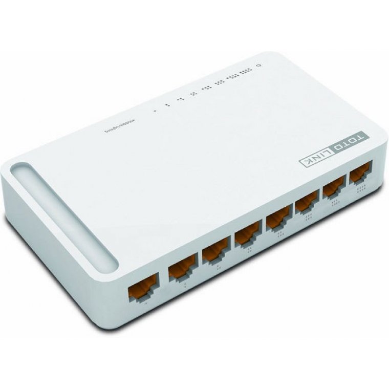 Bộ chia tín hiệu để bàn 8 cổng 10/100Mbps Totolink S808