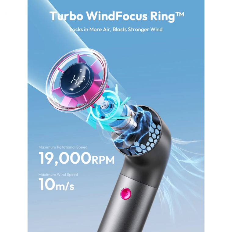 Quạt tích điện Mini cầm tay AECOOLY Aero Ultra (4500mAh) – GRAY ( AEPH03-GY)