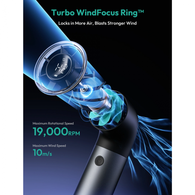 Quạt tích điện Mini cầm tay AECOOLY Aero Pro (3500mAh) – BLUE (AEPH01-BL)