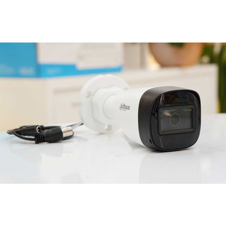 Camera thân tích hợp mic Dahua HAC-HFW1200CMP-IL-A 2MP, đèn LED trợ sáng 20m, công nghệ super Adapt