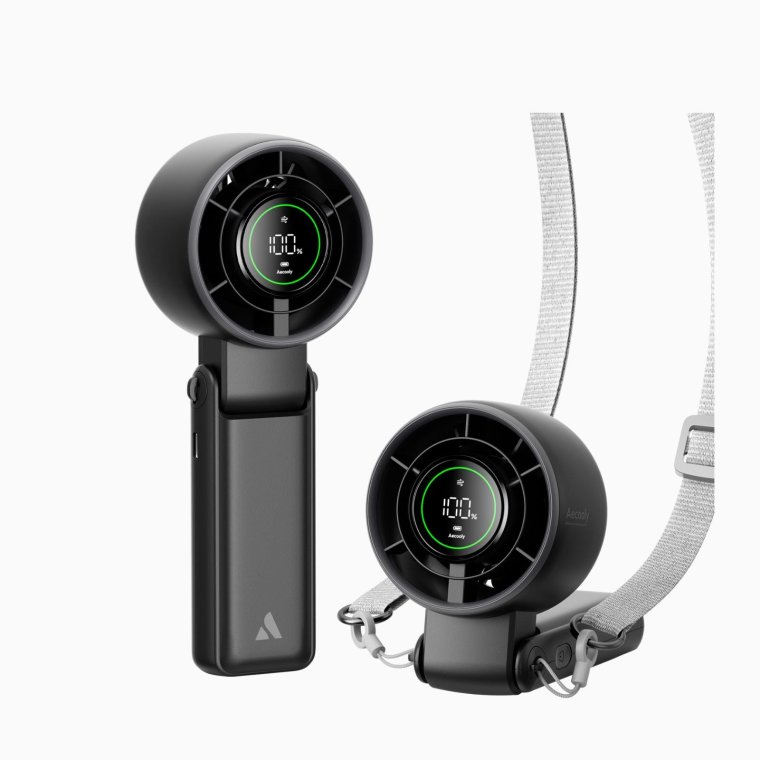 Quạt Cầm Tay AECOOLY Halo 02 – BLACK 