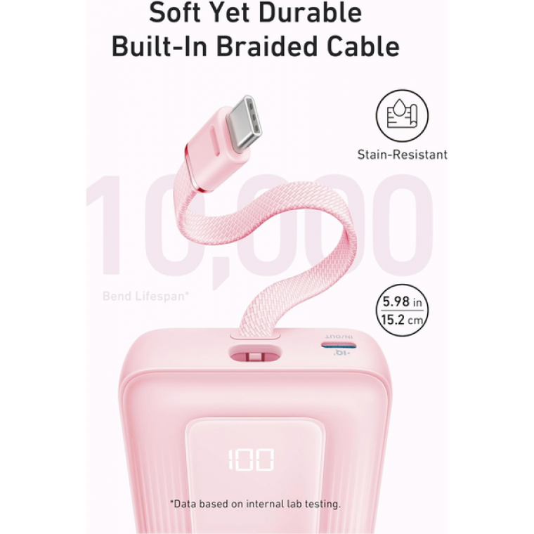 Sạc dự phòng Anker Zolo 1A1C 30W 20000mAh (Built-In USB-C Cable) Xanh dương (Blue) B2B_A1689