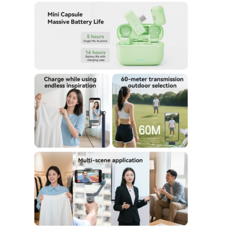 MICRO KHÔNG DÂY CÀI ÁO M19 – COLOR (TYPE-C)