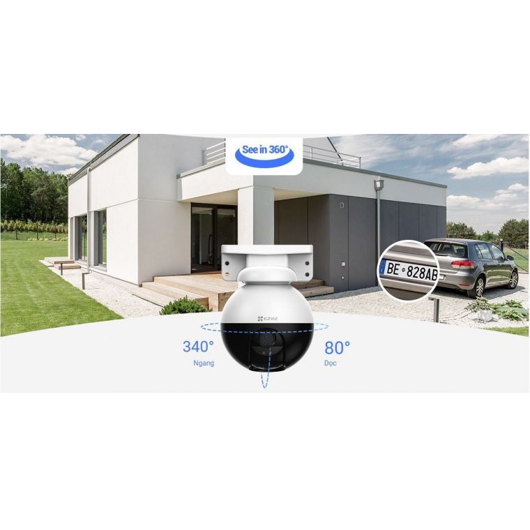 Camera EZVIZ C8W Pro 3K 5M PTZ thông minh, độ nét cao
