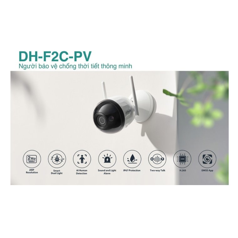 Camera IP Wifi Bullet C1 4MP Smart Dual Light DAHUA DH-F4C-LED