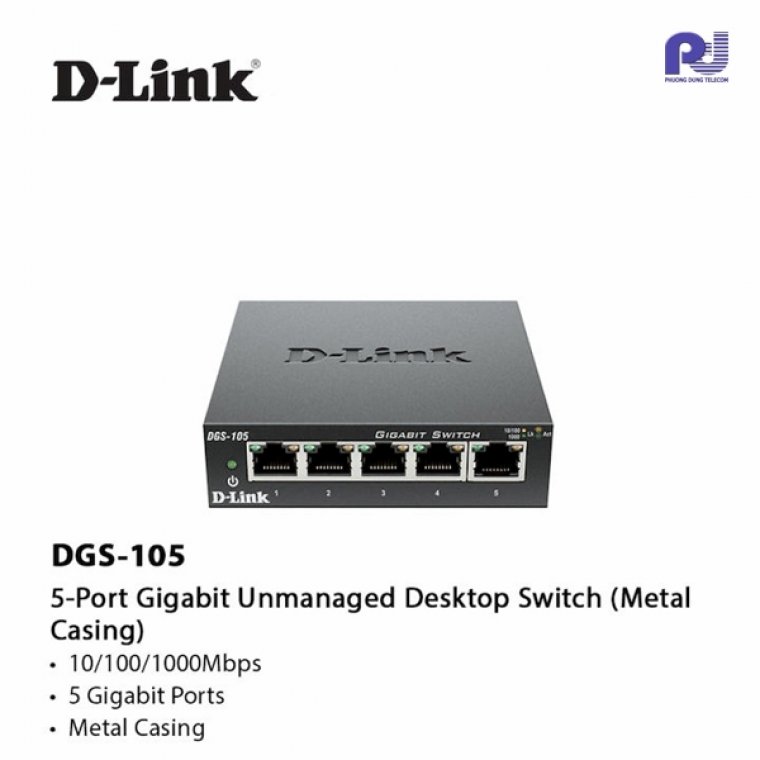 D-Link DES-105/B, Fast Ethernet Switch, 5 Port