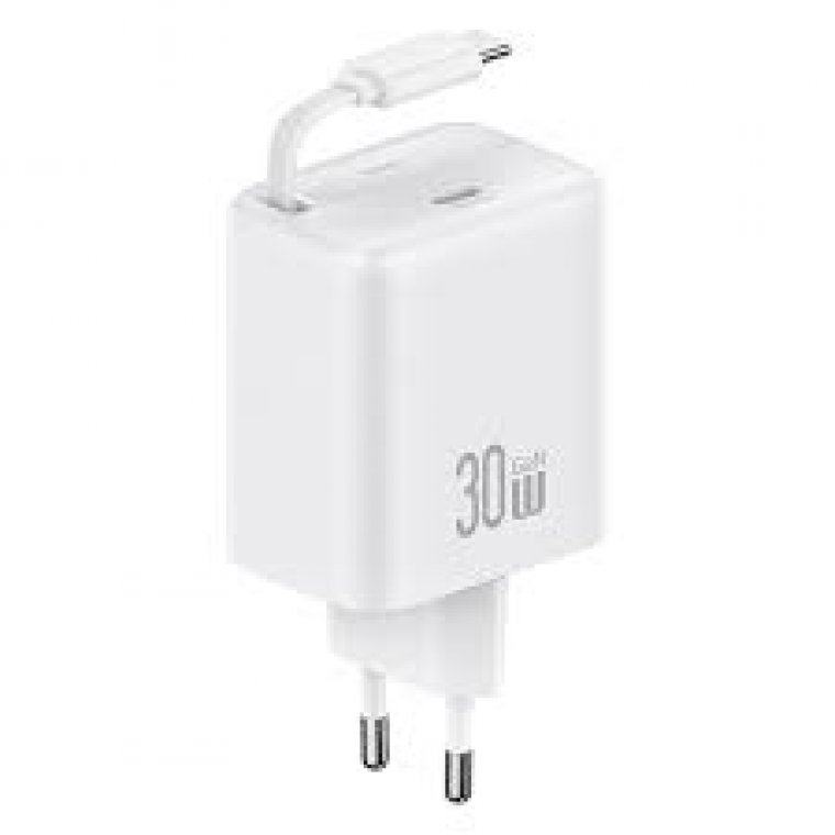 USAMS CC269 30W GaN Mini Fast Charger (US) – JC Series – White