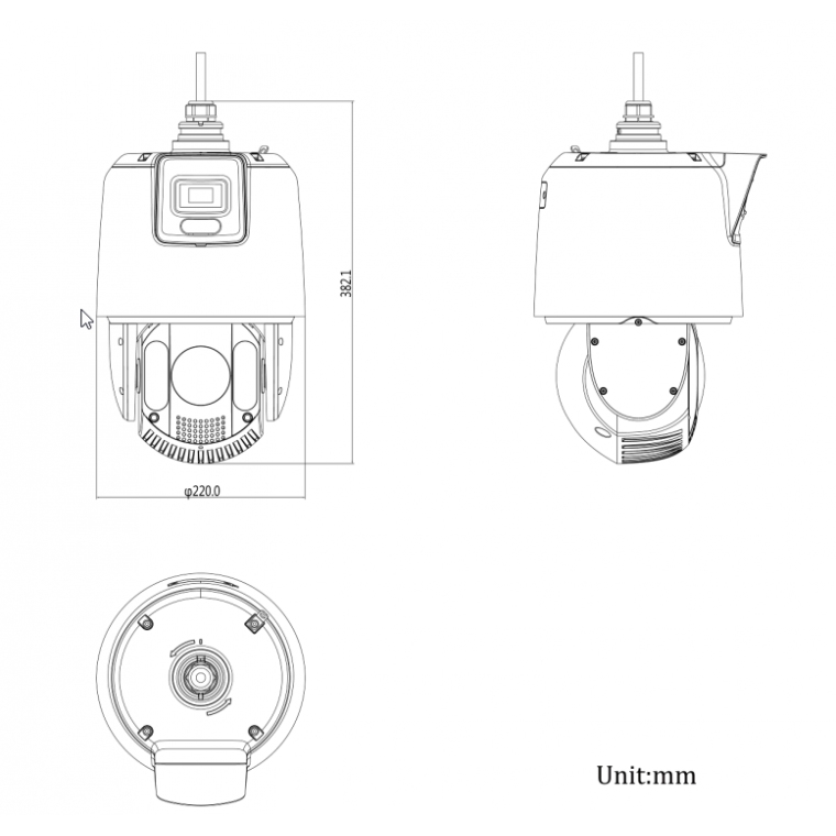 Camera speed dome PTZ 4MP Hikvision DS-2SE7C425MW-AEB 14F1 P3 hồng ngoại 200m