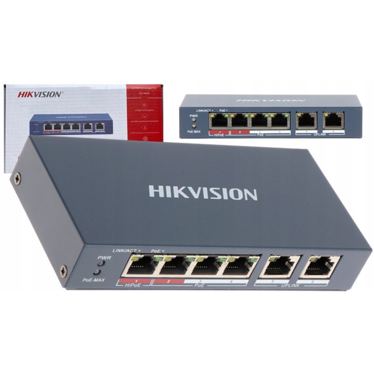 Switch mạng 4 cổng POE HIKVISION DS-3E0106P-E/M