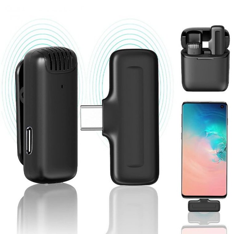 MICRO KHÔNG DÂY CÀI ÁO M19 – BLACK (TYPE-C)