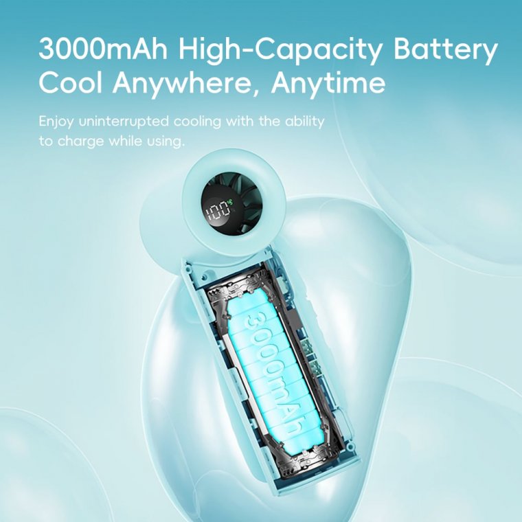 Crayon Shinchan Mini Handheld High-Speed Fan – ( N610 ) – Mint Green (ROC230-GR)