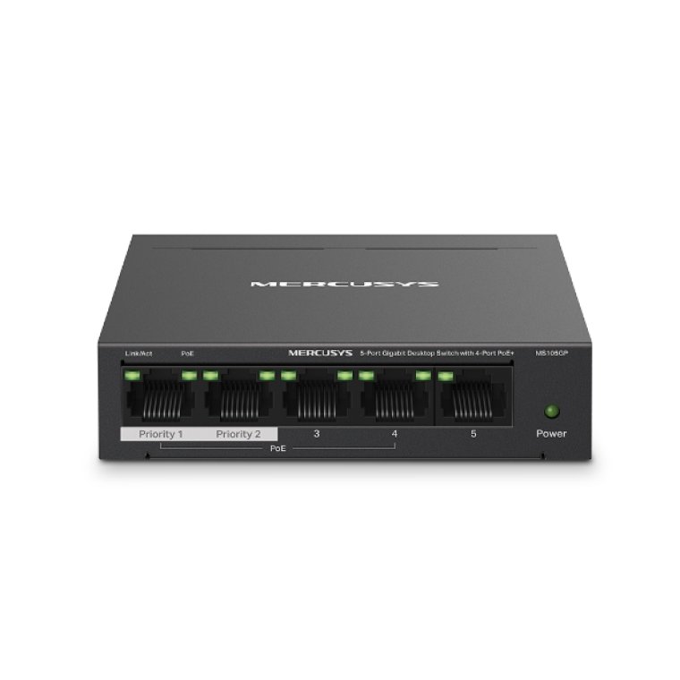 5-Port Gigabit Desktop Switch with 4-Port PoE+