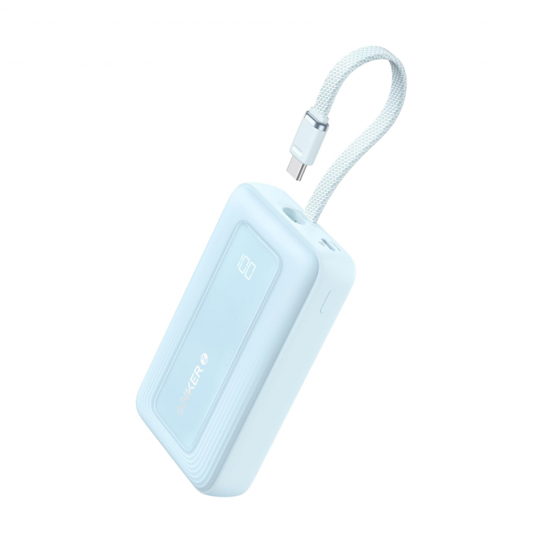 Sạc dự phòng Anker Zolo 1A1C 30W 20000mAh (Built-In USB-C Cable) Xanh dương (Blue) B2B_A1689