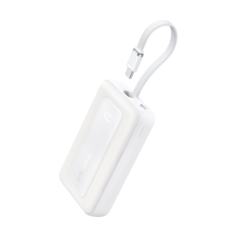 Sạc dự phòng Anker Zolo 1A1C 30W 10000mAh (Built-In USB-C and Lightning) Trắng (White) B2B_A1680H21
