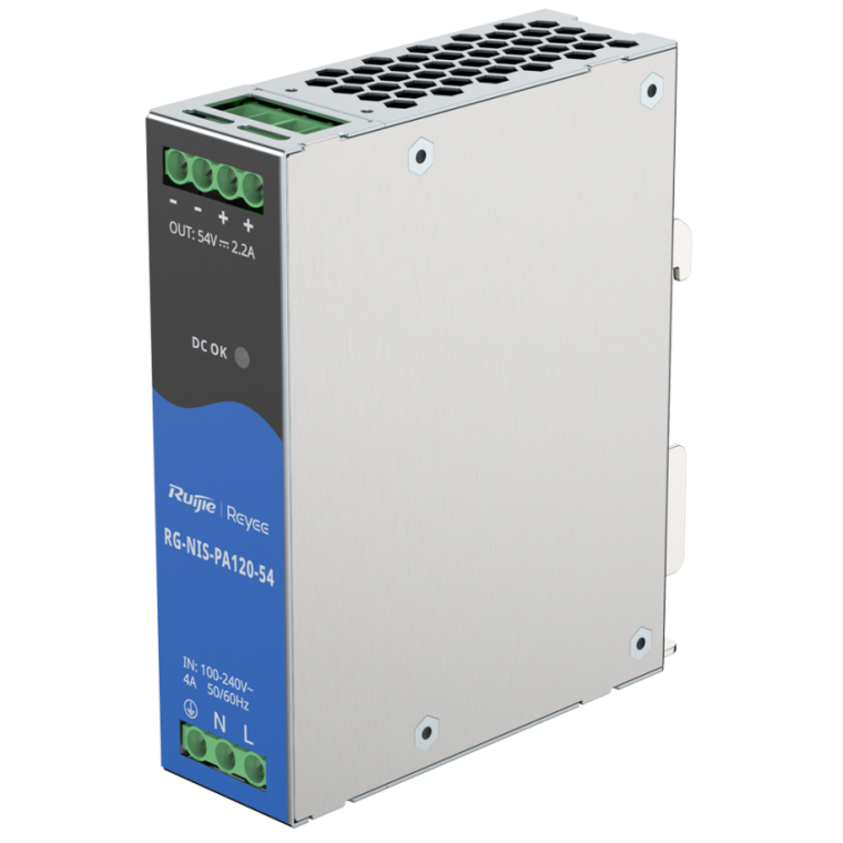 Ruijie Reyee RG‑NIS‑PA120‑54 – Adapter nguồn công nghiệp 54 VDC / 120 W (DIN Rail)
