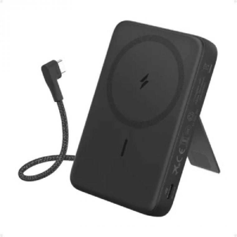 Sạc dự phòng Anker Zolo 1C 15W 10000mAh (Built-In USB-C Cable) Đen (Black) B2B_A1685