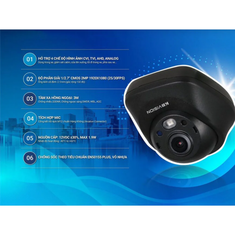 CAMERA ANALOG KBVISION KX-FM2002C-SL-A - CHUYÊN LẮP CHO Ô TÔ
