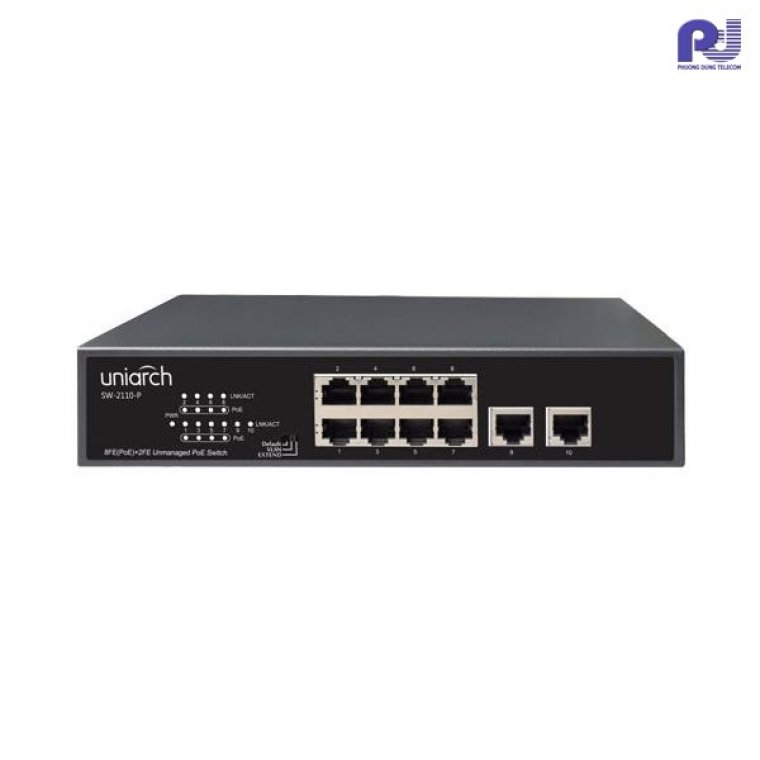 Switch Smart PoE Uniarch SW-2110-P 2 Uplink