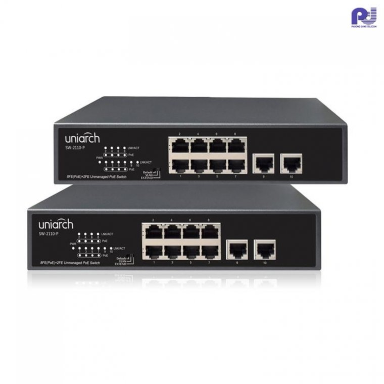 Switch Smart PoE Uniarch SW-2110-P 2 Uplink