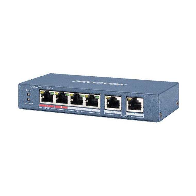 Switch mạng 4 cổng POE HIKVISION DS-3E0106P-E/M