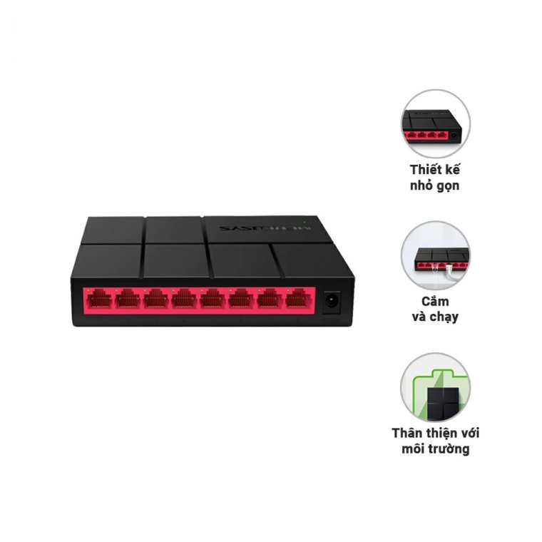 MS108G – Switch Để Bàn Mini 8 Cổng 10/100/1000M