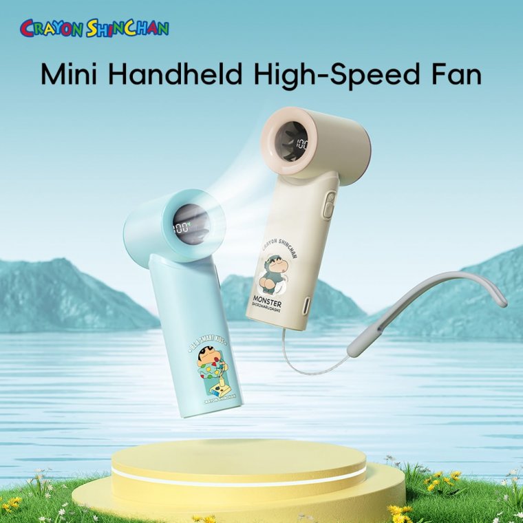 Crayon Shinchan Mini Handheld High-Speed Fan – ( N610 ) – Mint Green (ROC230-GR)
