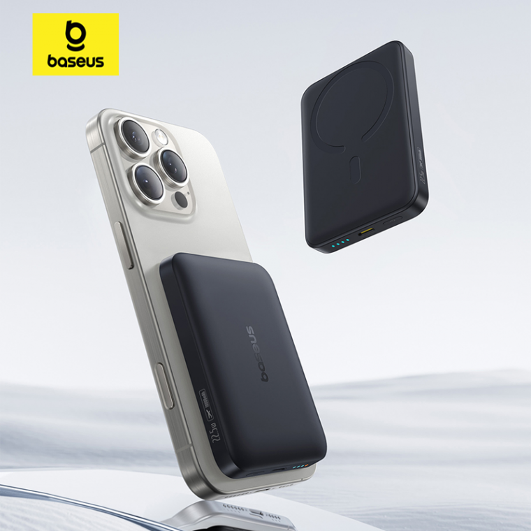 Baseus EnerFill FM11 Ultra-Mini Magnetic Power Bank 10000mAh 22.5W – BLACK (LVA054-1K-22)