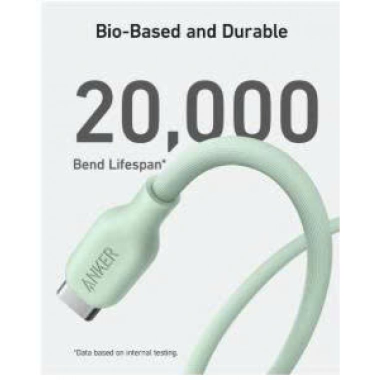 Cáp sạc Anker 541 C-L 1.8m TPE Bio-Based Xanh lá (Green) Mã B2B: A80A2N61
