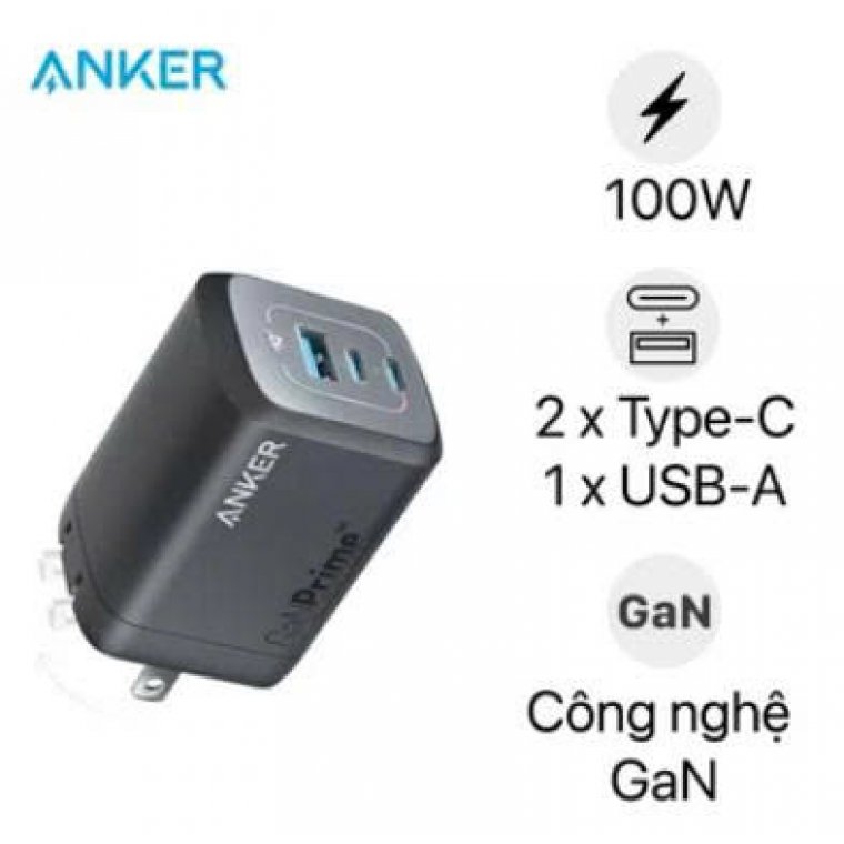 Củ sạc Anker 737 GaNPrime 2C1A 120W Đen (Black) – Mã: B2C_A2148111