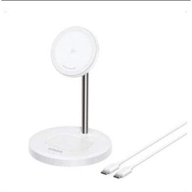 Đế sạc Anker MagGo 1C 15W (2-in-1, Stand, with USB-C cable) Trắng (White) – B2B_A2544J21