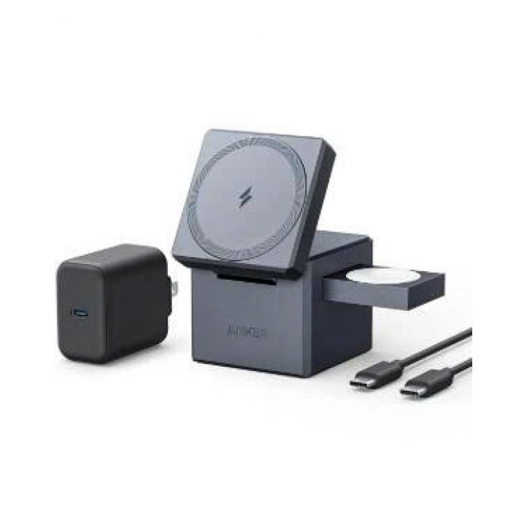 Đế sạc Anker 737 3-in-1 Cube MagSafe Xám (Gray) – B2B_Y1811JA1