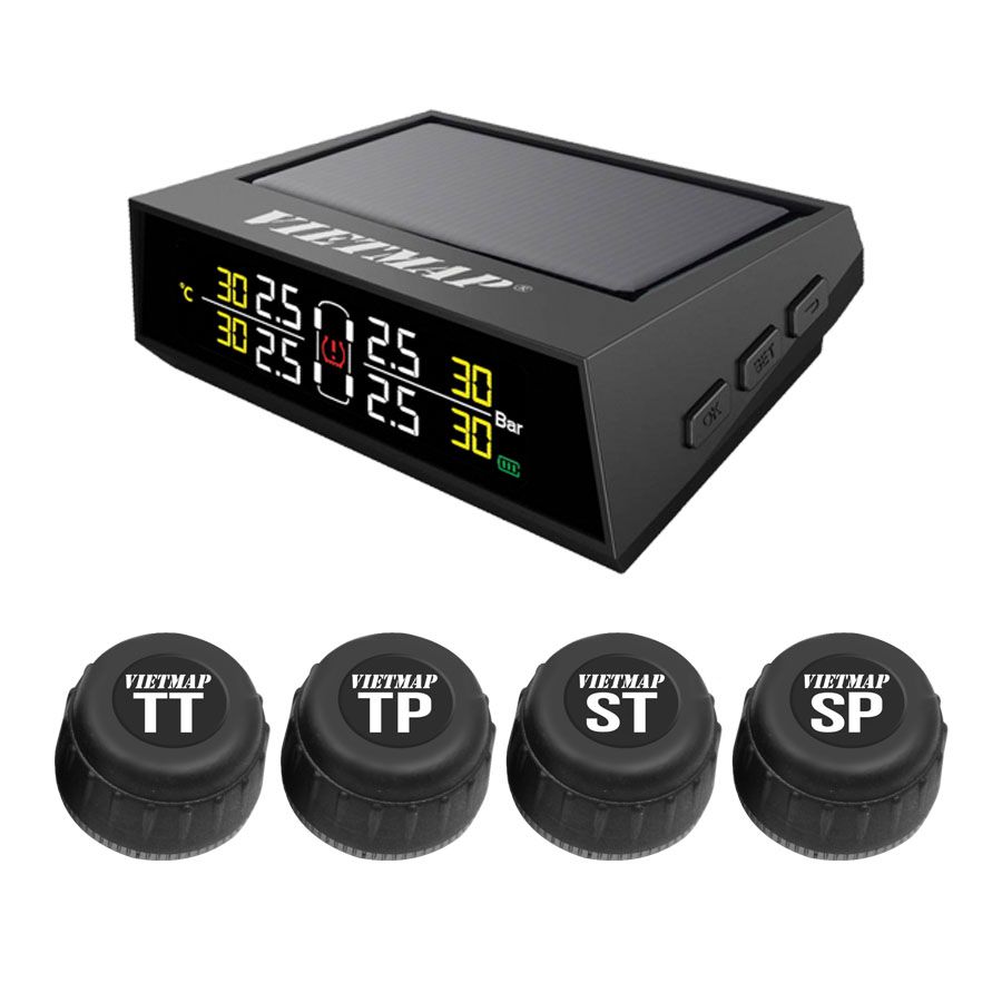 Bộ cảm biến áp suất lốp ô tô VietMap TPMS V1