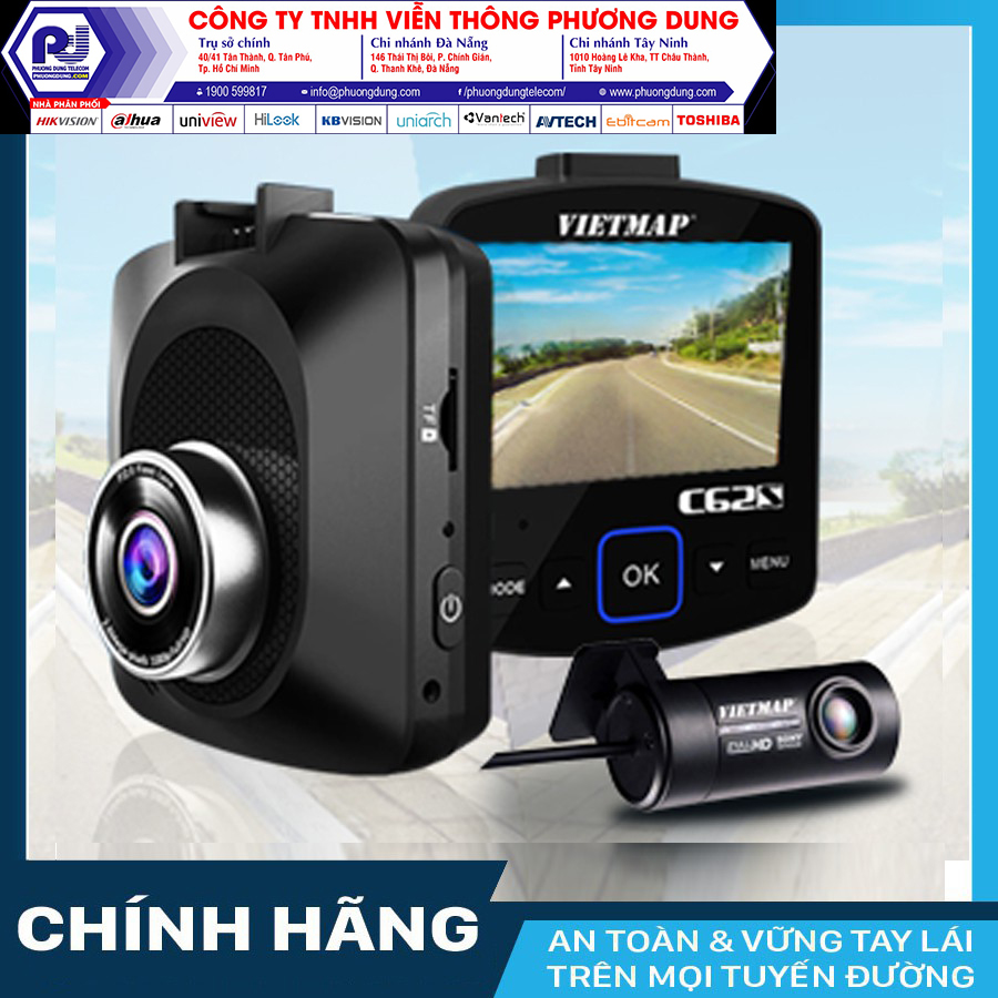 Camera Hành Trình Trước Sau Vietmap C62S Super HD 2K