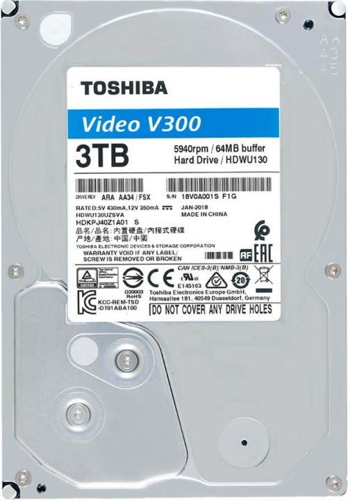 Ổ cứng chuyên dụng 3TB TOSHIBA - HDWU130UZSVA