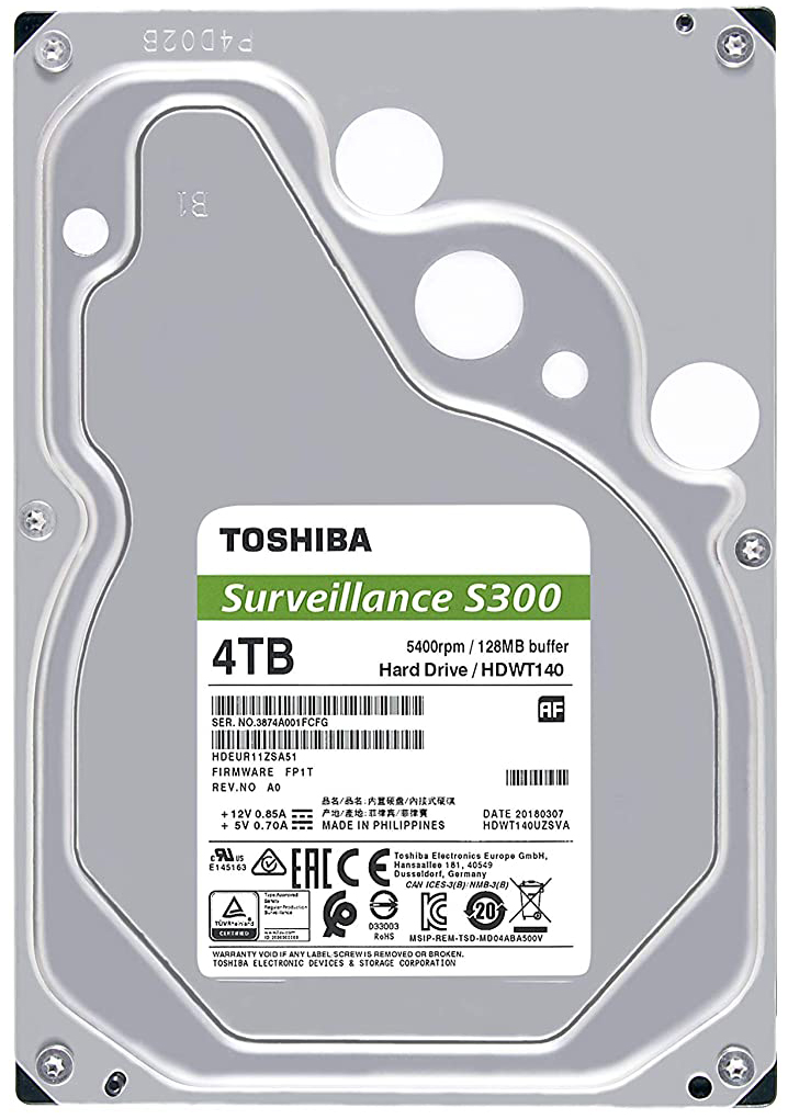 Ổ CỨNG HDD TOSHIBA 4TB S300 Surveillance - HDWT140UZSVA